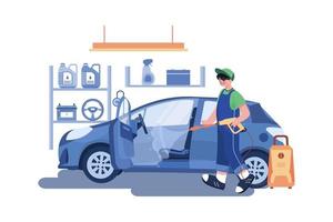 Car Dry Cleaning Illustration concept on white background vector