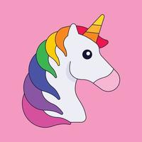 Pride Rainbow Unicorn vector