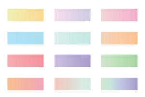 Set of Pastel Gradients vector