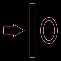Neon custom sticker Designation on the wallpaper symbol icon black color vector illustration flat style image red color vector illustration image flat style