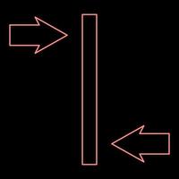 Neon offset image pattern Designation on the wallpaper symbol icon black color vector illustration flat style image red color vector illustration image flat style