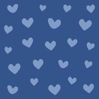 Classic blue background with hearts vector