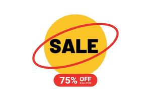 75 percent off  discount sale banner design vector