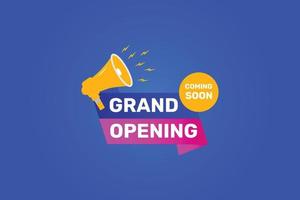 Grand opening soon promo background vector
