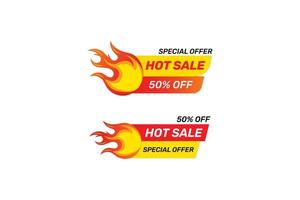 Hot sale label and promotion sticker design. vector