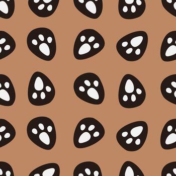 A seamless pattern with traces of panda vector