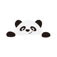 cara de panda sonriente sobre un fondo blanco vector