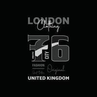 London clothing fashion original great urban typography vector