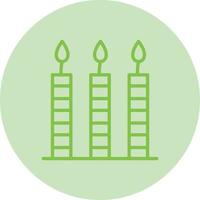 Birthday candles Vector Icon