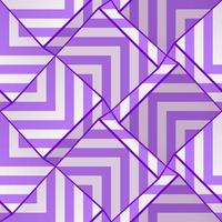 Light seamless geometric pattern with volume cubes and lilac strips. Vector template for wallpapers, textile, fabric, wrapping paper, backgrounds. Abstract texture with volume extrude effect.