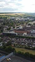 High Angle View of British Residential Homes at Luton Town of England UK video