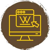 diseño de icono de vector de wikipedia