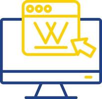 diseño de icono de vector de wikipedia