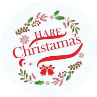 Merry Christmas typography design Editable Vector File