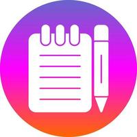 Taking Notes Vector Icon Design