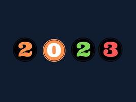 Stylish 2023 text design. 2023 celebrations. The new year 2023 background. Happy New Year twenty twenty three text design. Happy new year 2023 banner. The new year twenty twenty three background. vector