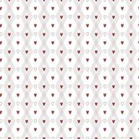 A simple seamless minimalistic pattern with dark red hearts and zigzag stripes on a white background. Perfect for Valentine's day packaging and wrapping paper design. Vector illustration