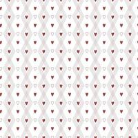 A simple seamless minimalistic pattern with dark red hearts and zigzag stripes on a white background. Perfect for Valentine's day packaging and wrapping paper design. Vector illustration