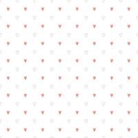A simple seamless minimalistic pattern with pink hearts on a white background. Perfect for Valentine's day gift packaging and wrapping paper design. Vector illustration