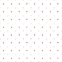 A simple seamless minimalistic pattern with pink hearts on a white background. Perfect for Valentine's day gift packaging and wrapping paper design. Vector illustration