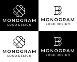 Letter B and D monogram fashion logo design. vector