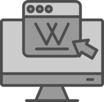 diseño de icono de vector de wikipedia