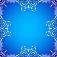 Christmas frame with drawn snowflakes on the edges vector