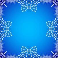 Christmas frame with drawn snowflakes on the edges vector