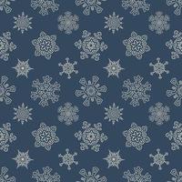 Seamless Christmas pattern with random drawn snowflakes vector