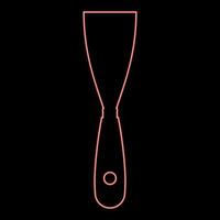 Neon construction spatula Putty knife Spackling tool Building hand instrument Builder equipment Trowel icon black color vector illustration flat style image red color vector illustration image flat
