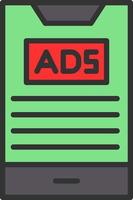 Mobile Advertising Vector Icon Design