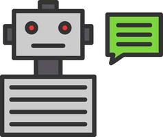 Chatbot Vector Icon Design