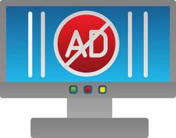 Ad Blocker Vector Icon Design