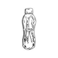 illustration of bottle with hand draw style vector