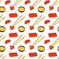 bright vector illustration of Asian food. Japanese menu, Asian dishes for menus and restaurants.