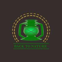 Adventurer's logo petromak lamp image vector
