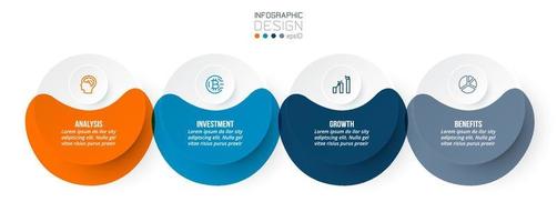 plantilla de infografía de concepto de negocio con opción. vector