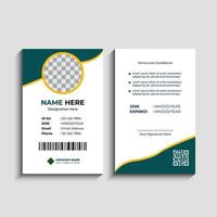 diseño de plantilla de tarjeta de identificación de oficina corporativa. tarjeta de identidad del empleado vector