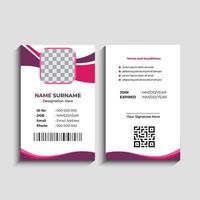 Corporate Office ID card template design. Employee identity Card vector