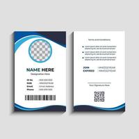 Corporate Office ID card template design. Employee identity Card vector