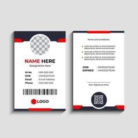diseño de plantilla de tarjeta de identificación de oficina corporativa. tarjeta de identidad del empleado vector