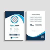 Corporate Office ID card template design. Employee identity Card vector