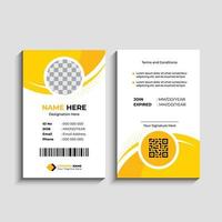 Corporate Office ID card template design. Employee identity Card vector