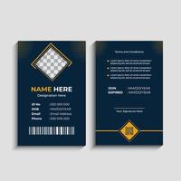 Corporate Office ID card template design. Employee identity Card vector