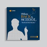 School admission or Back to school promotion social media post banner template vector