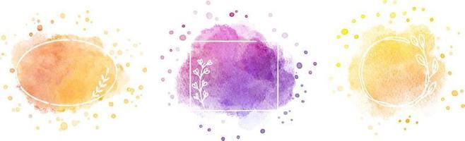 watercolor vector splashes, background for title and logo