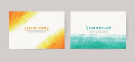 watercolor vector background template for card