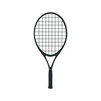 ilustración de vector plano en estilo infantil. raqueta de tenis dibujada a mano con amortiguador