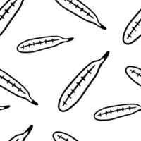 Seamless pattern mercury thermometer in doodle style vector