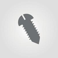 slotted common blade screw  construction and renovation tool icon, home repair concept vector illustration